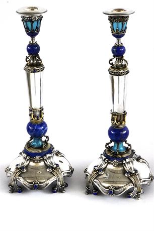 Sterling Silver Pair of Candlesticks