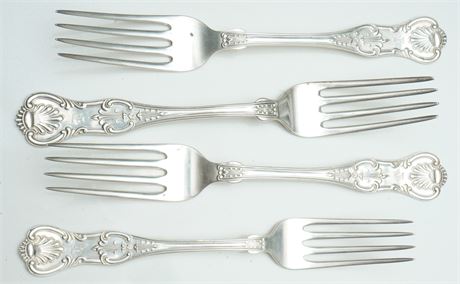 Four Sterling Silver Forks