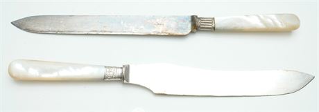 Two Mother-Of-Pearl Handle Carving Knives