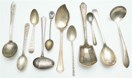 Group Lot of Sterling Silver Spoons