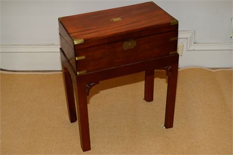 Antique English Mahogany Lab Desk on Stand