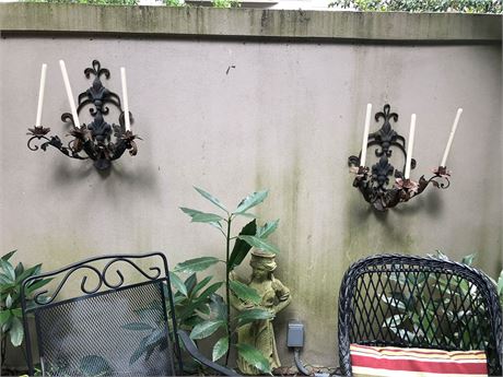 Spanish Wrought-Iron Style Wall Lights