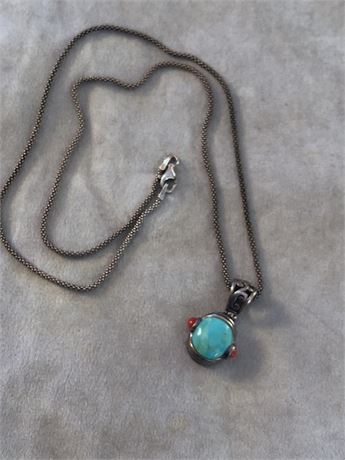 Sterling Silver & Turquoise Pendant