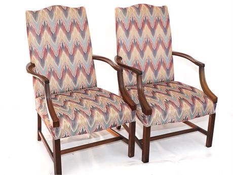 Pair KARGES  Federal Style Armchairs