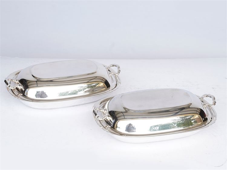 Pair of Silver Plate Vegetable Dishes