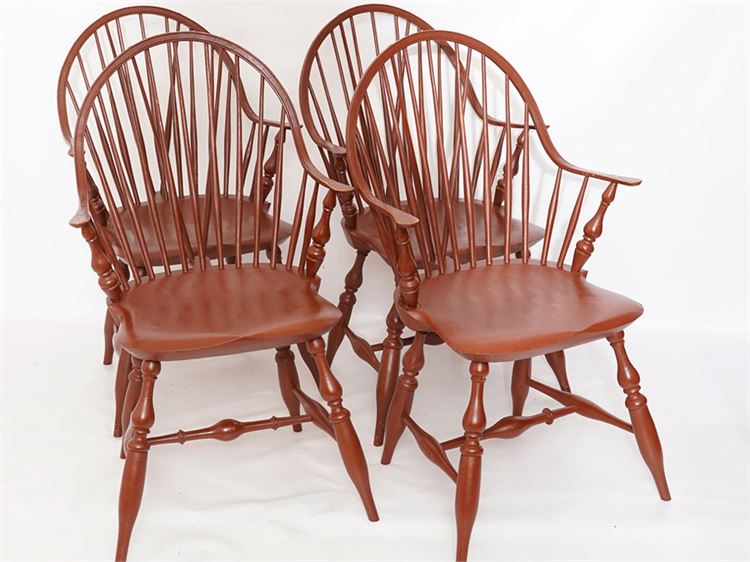 Set Four Robert Barrow Windsor Chairs