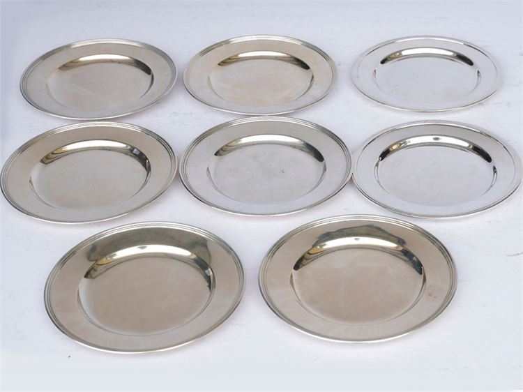 Set of Sterling Silver Bread Plates