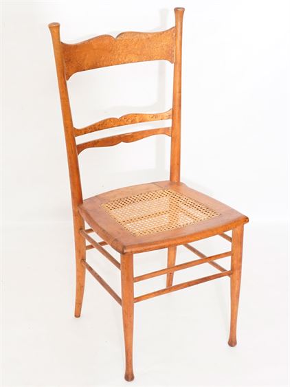 19 C Tiger Maple Side Chair