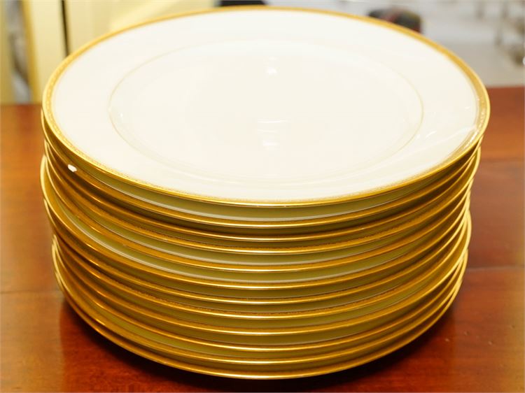 Set Twelve Limoges Dinner Plates