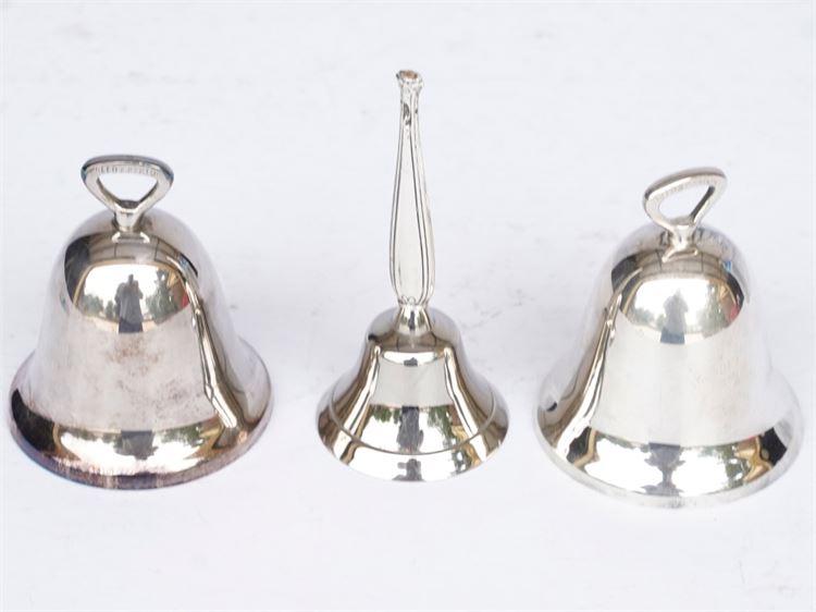 Lot of Three Bells In Silver Plate