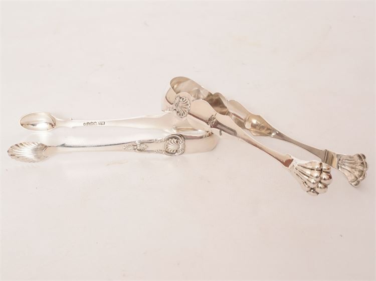 Two (2) Scottish Silver Tongs