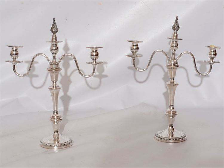 Pair of Silver Plate Candelabra