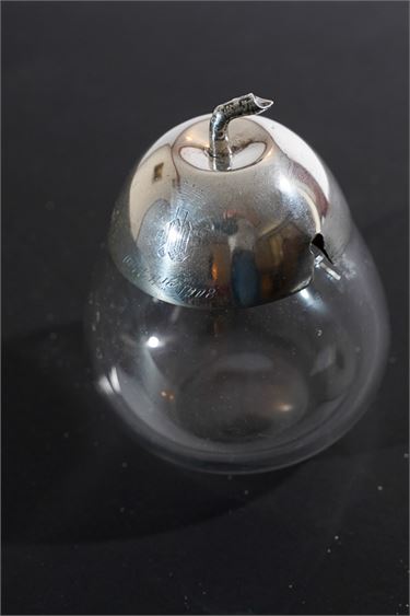 Edwardian Jam Jar With Sterling Silver Lid