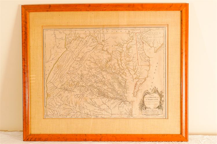 18th C Map of Virginia and Maryland