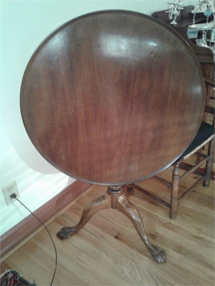 George III Style Tilt Top Mahogany Table