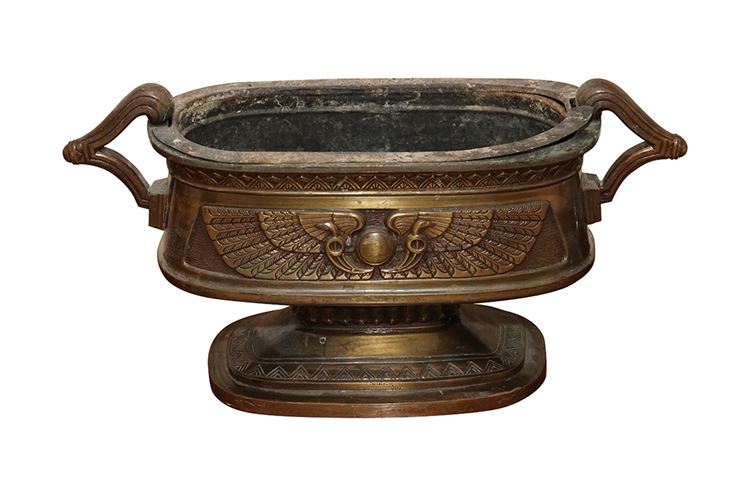 Egyptian Revival Bronze Planter