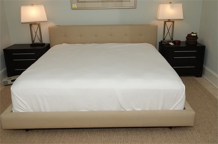 King Size Upolstered Bed with Mattress