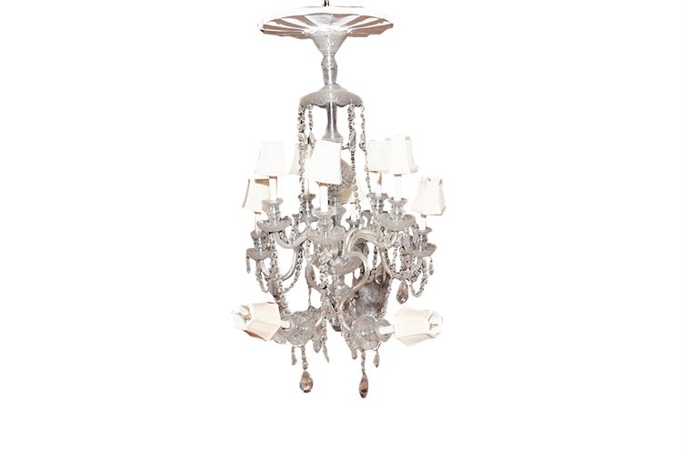 Georgian Style Ten (10) Arm Crystal Chandelier