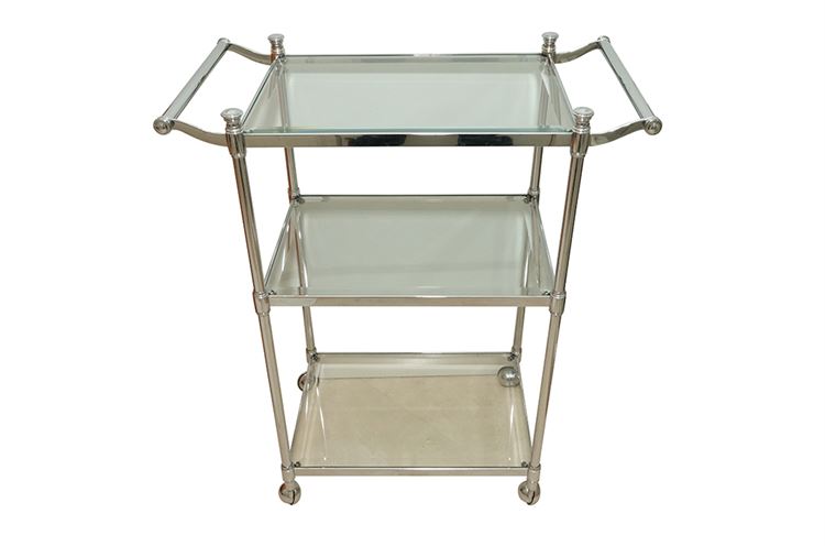 Chrome and Glass Bath Cart