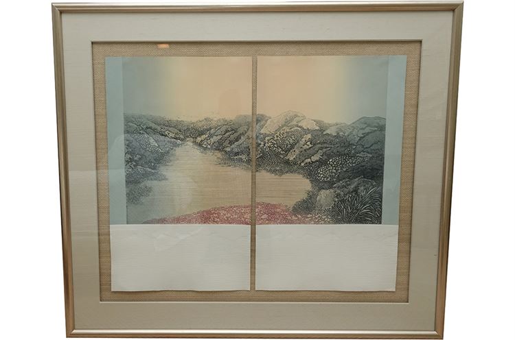 Chinese Landscape Diptych