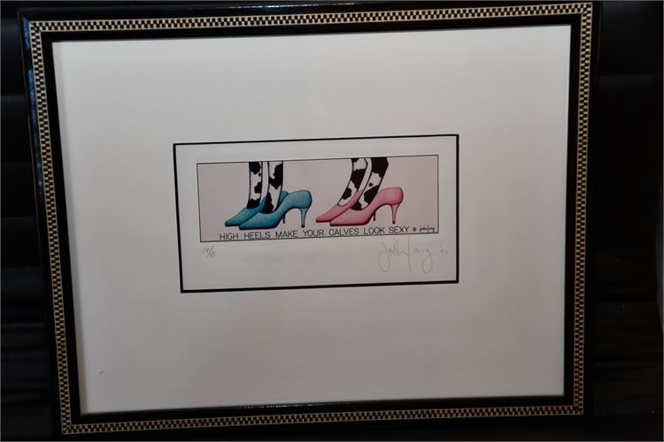 " High Heels Make your Calves Look Sexy " Print by John Long