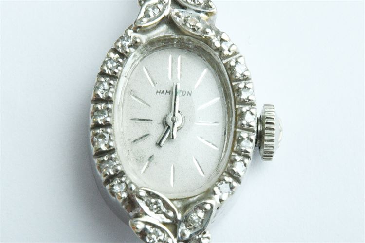 14K White Gold Lady's HAMILTON Watch