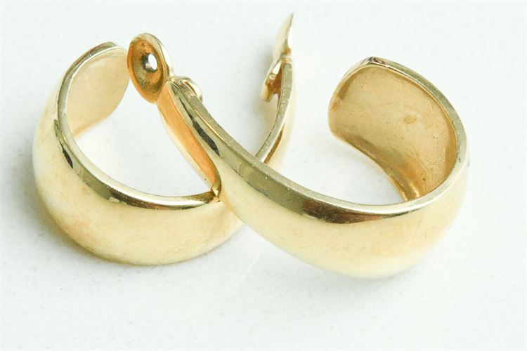 14K Gold Open Hoop Stud Earring Fittings