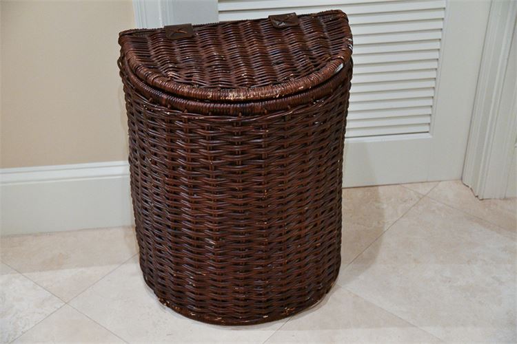 Wicker Demilune Hamper