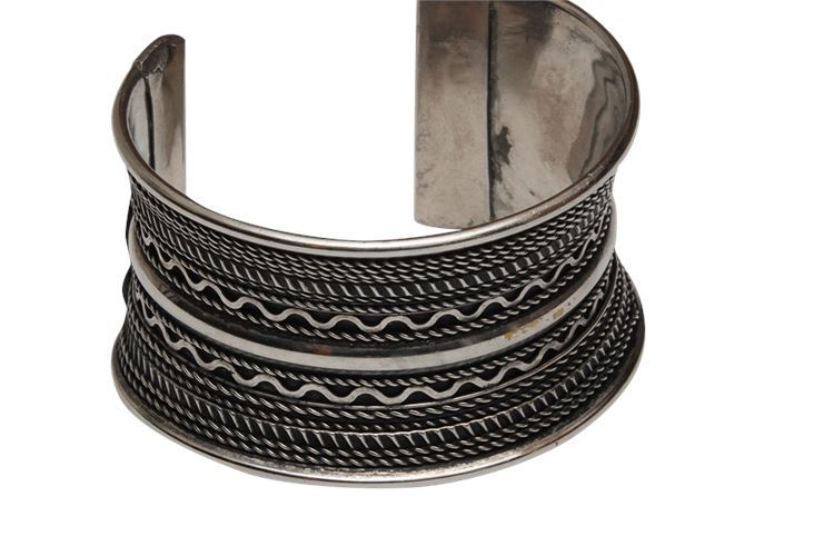 Silver Metal Cuff Bracelet