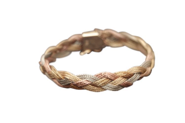 Tricolor 14K Lady's Bracelet