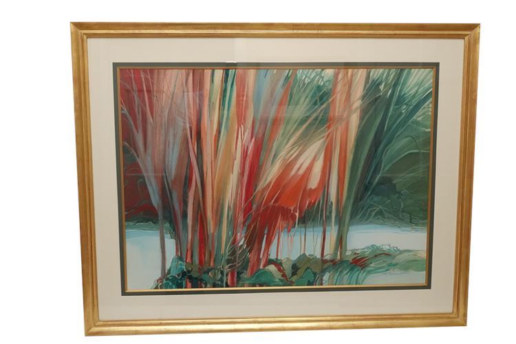 Betty Barnes Loehle (1923-2013), "Reeds Along a Riverbank"