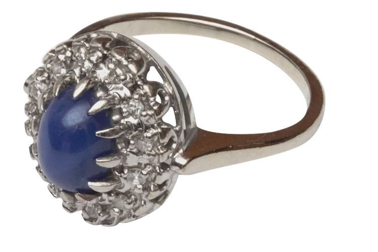 14K and Star Sapphire Cocktail Ring