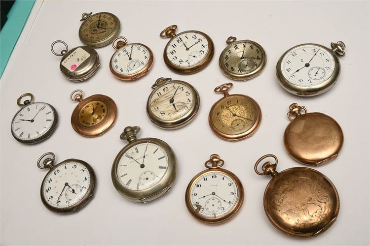 Lot of Fifteen (15) Gold Filled Pocket Watches