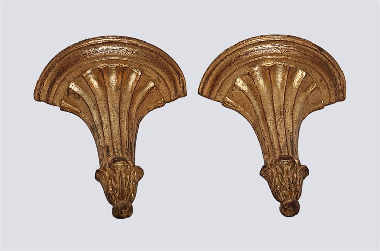 Pair Gilt Wood Brackets