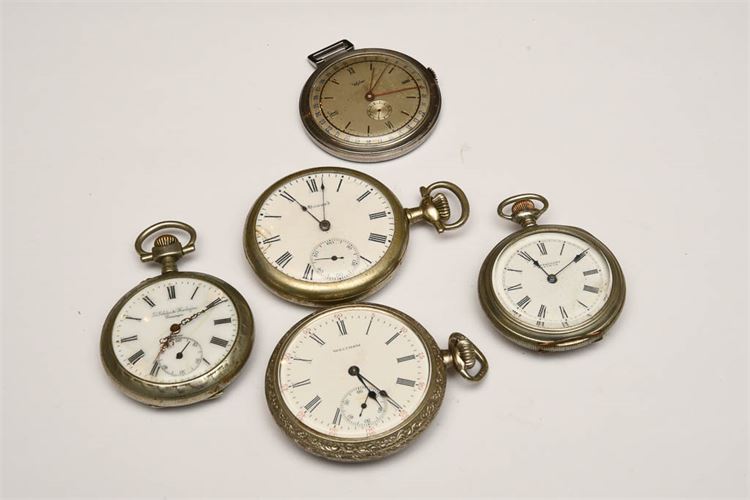 Lot of Five (5) Pocket Watches