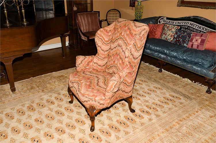 Queen Anne Style Wing Chair