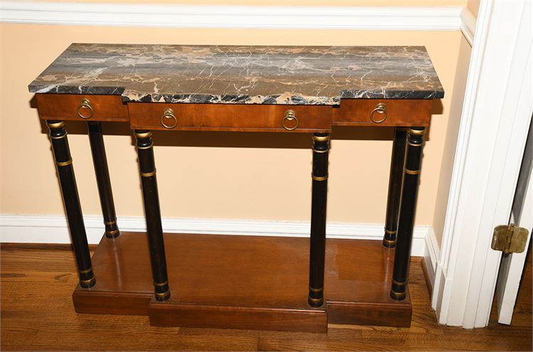 Neoclassical Style Marble Top Console