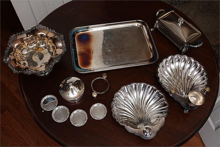 Group Lot Silver Plate Serving Items