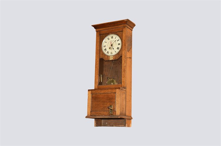 GLEDHILL BROOKE Industrial Timeclock With Oak Case