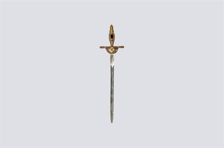 Miniature Sword Form Letter Opener with Mother-Of-Pearl