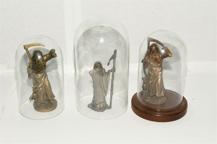 Three Miniature Figures of the Grim Reaper