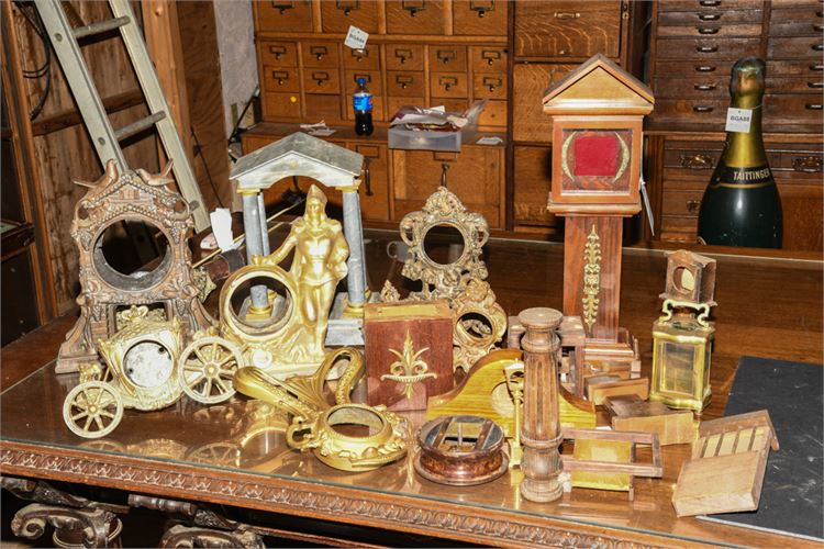 Group of Vintage Clock Cases