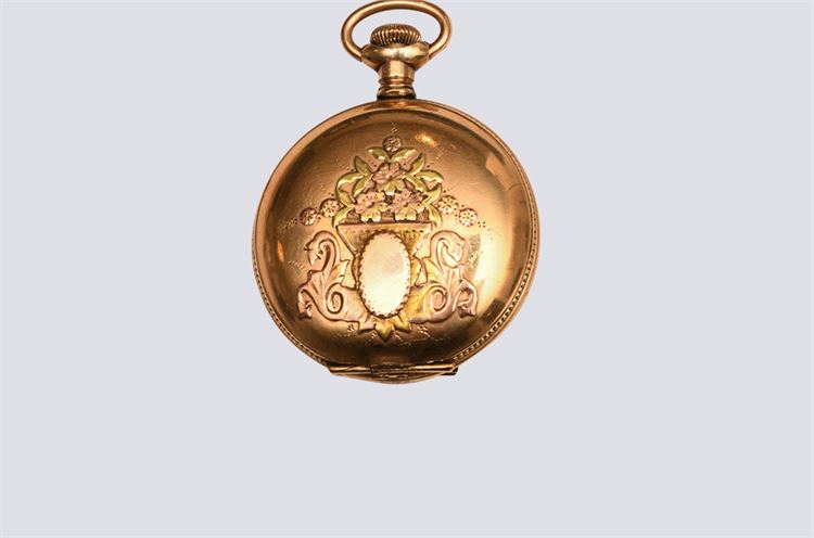 Hampton Gold Filled Hunting Case Pocket Watch