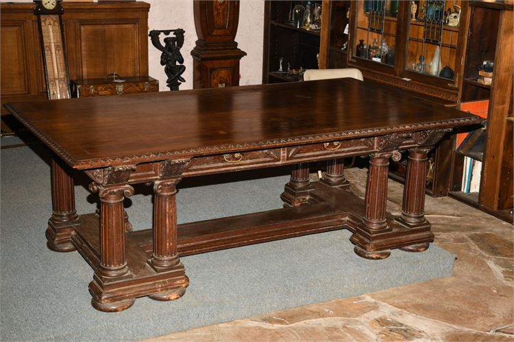 Antique Mahogany Partners Desk