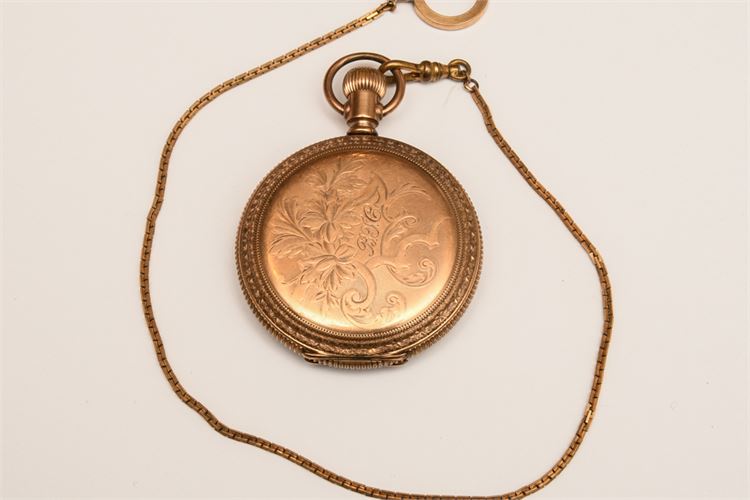 Gold Filled Hunting Case Memorial Pocket Watch