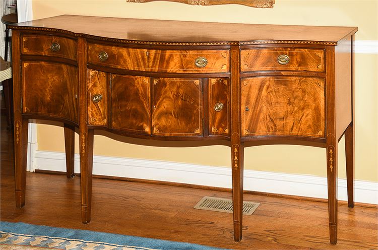 George III Style Serpentine Sideboard