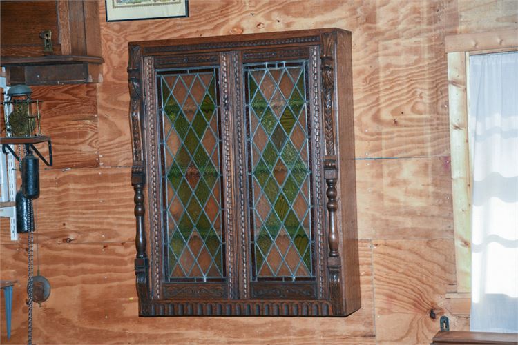 Renaissance Style Oak Wall Cabinet