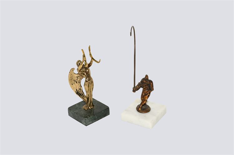 Two Figural Pocket Watch Stands