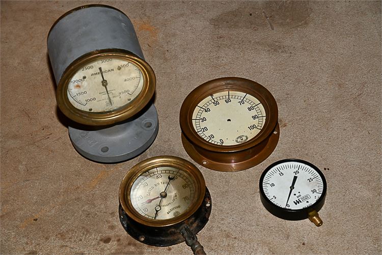 Four Vintage Gauges