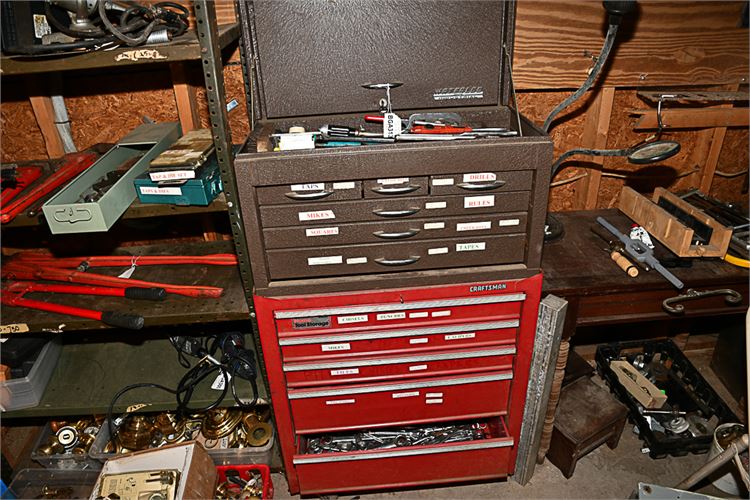 Waterloo And Craftsmen Metal Toolbox's with Contents